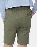 Green Plain Cotton Drawstring Short - Noroze