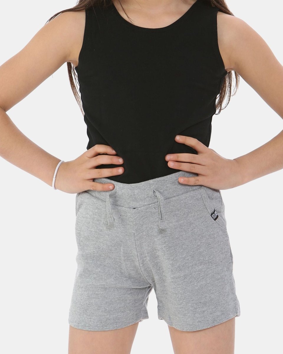 Grey Casual Summer Plain Shorts