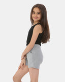 Grey Casual Summer Plain Shorts