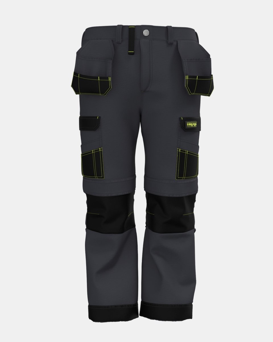 Grey Heavy - Duty Cargo Work Trouser
