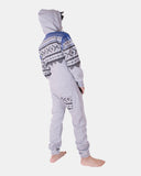 Grey Kids Aztec Hooded Onesie