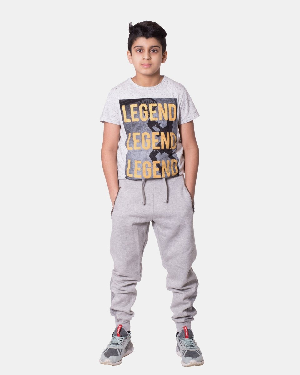 Grey Loose - Fit Joggers for Kid's