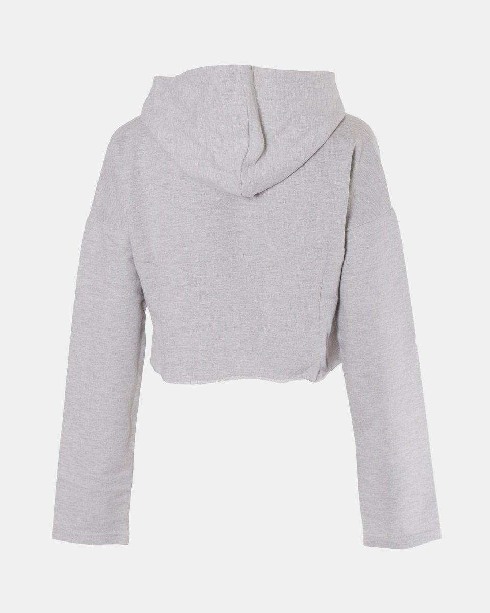 Grey Marl Girl's Long - Sleeve Hoodie