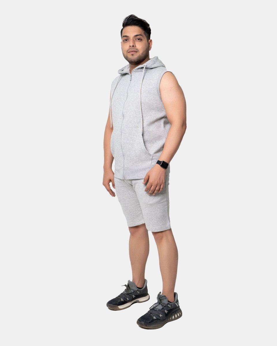 Grey Mens S - Less Short Tracksuit Set