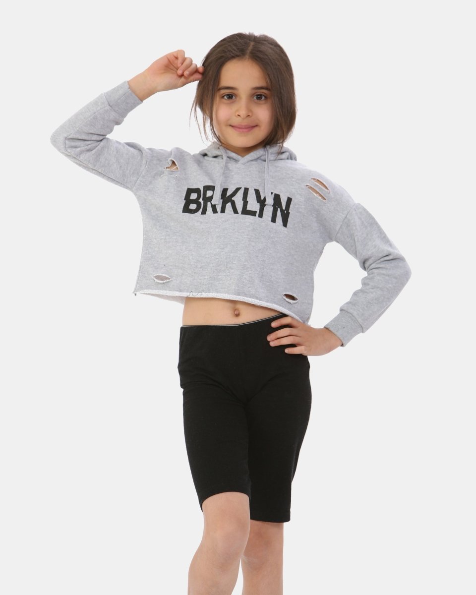 Grey Pullover BRKLYN Hoodie