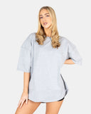 Grey Women Loose Baggy Oversized T-Shirt