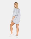 Grey Women Loose Baggy Oversized T-Shirt