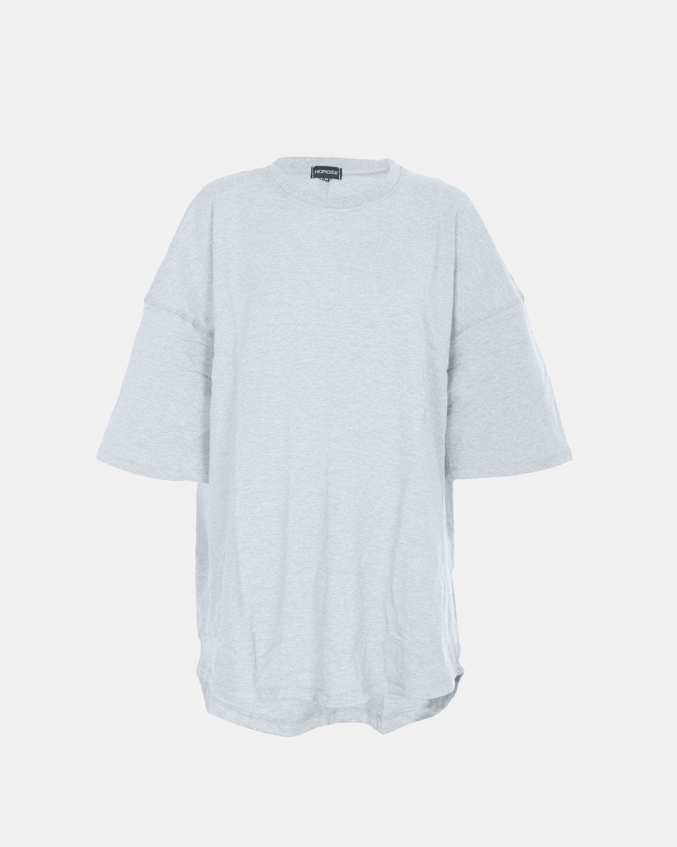Grey Women Loose Baggy Oversized T-Shirt