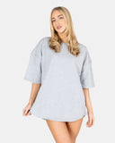 Grey Women Loose Baggy Oversized T-Shirt