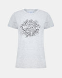 Grey Womens Happy Go Lucky Printed T-Shirt