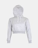 Grey Women's Plain Long - Sleeve Hoodie