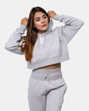 Grey Womens Ribbed Hem Tracksuit