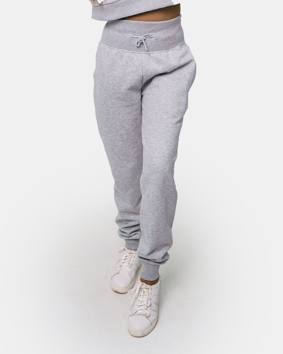 Grey Womens Ribbed Hem Tracksuit