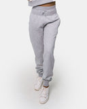 Grey Womens Ribbed Hem Tracksuit