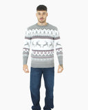 Grey Xmas Tree Crewneck Sweatshirt