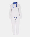 Grey/Blue Contrast Fleece Tracksuit