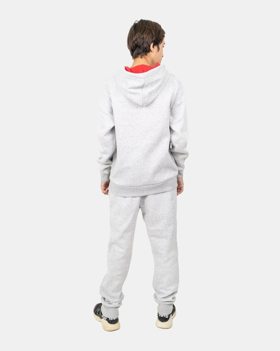 Grey/Red Contrast Fleece Tracksuit