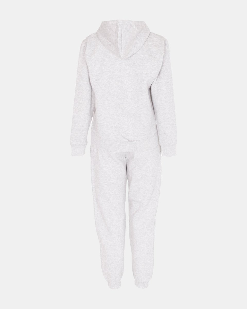 Grey/Red Contrast Fleece Tracksuit