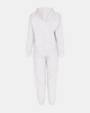 Grey/Red Contrast Fleece Tracksuit