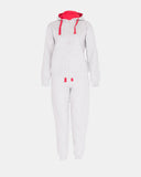 Grey/Red Contrast Fleece Tracksuit