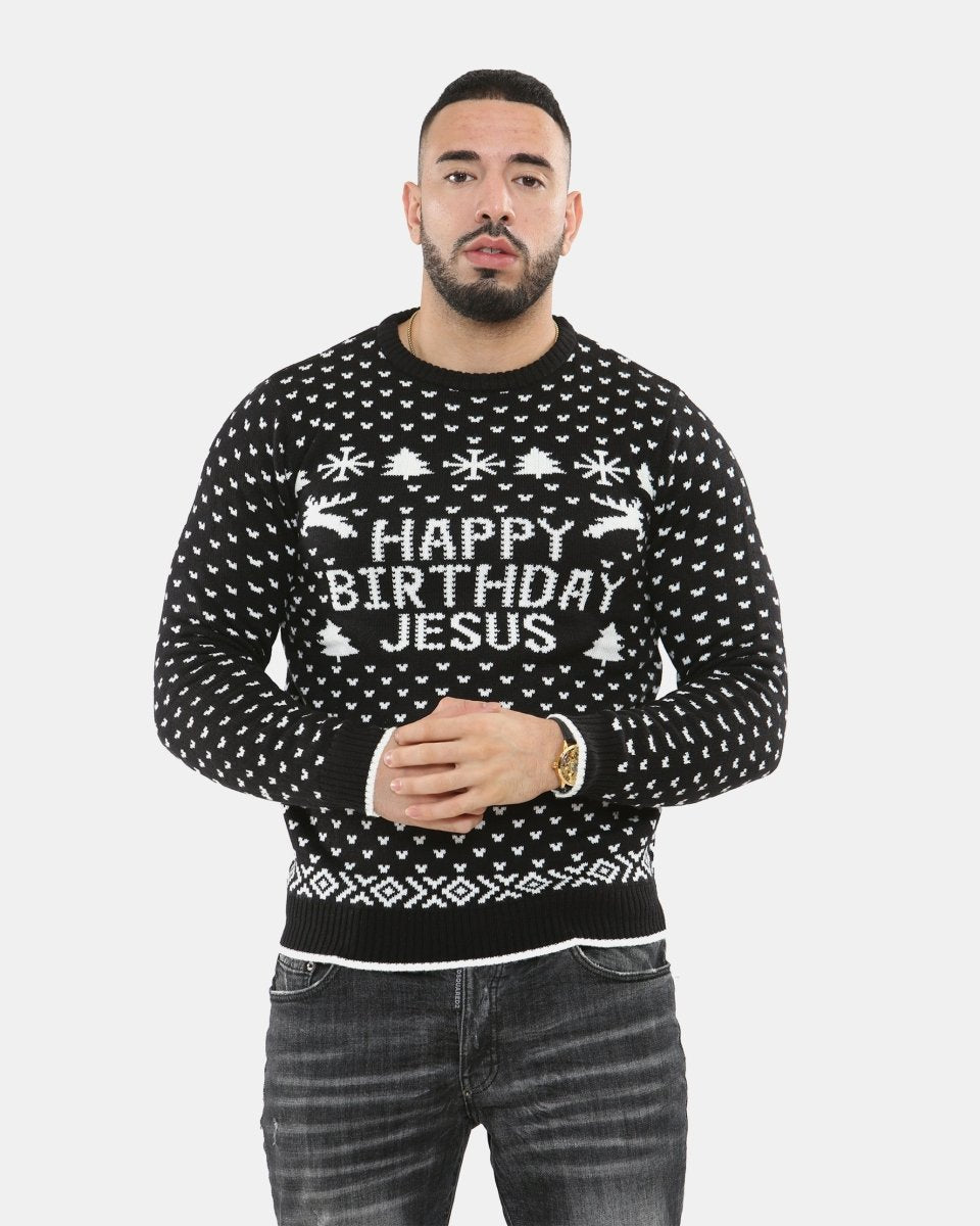 Happy Birthday Jesus Black Jumper