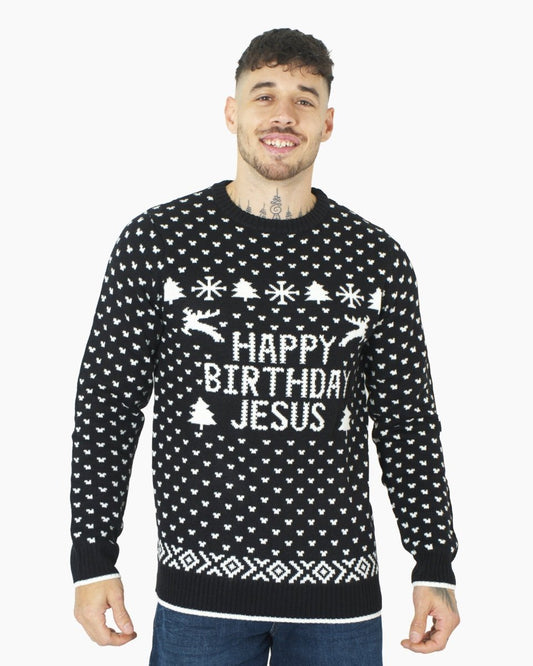 Happy Birthday Jesus Black Jumper