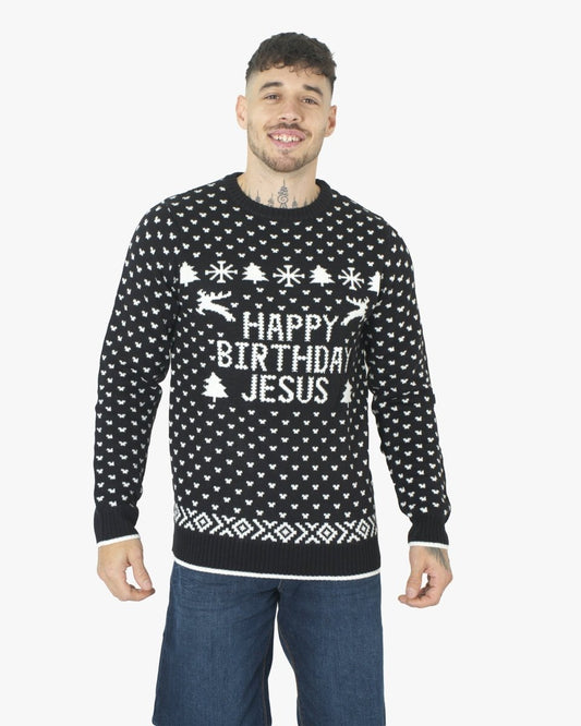Happy Birthday Jesus Black Jumper