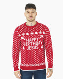 Happy Birthday Jesus Red Jumper