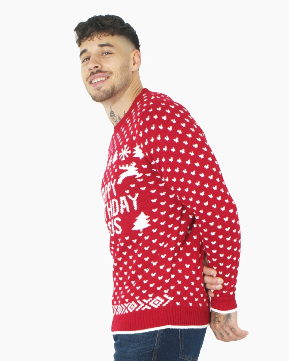 Happy Birthday Jesus Red Jumper