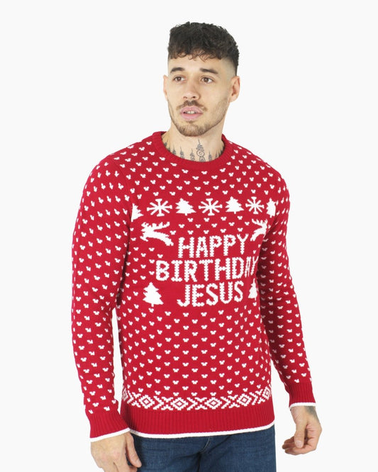 Happy Birthday Jesus Red Jumper
