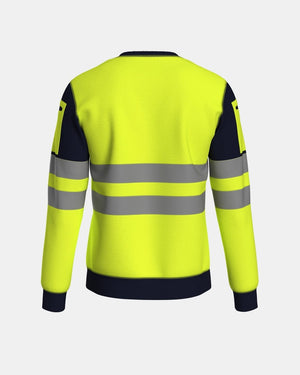 Hi-Vis Workwear Sweatshirt | Neon Green & Navy with Reflective Tape – NOROZE