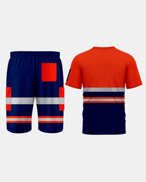 Hi - Vis Workwear Tracksuit | Neon Orange & Navy with Reflective Tape – NOROZE
