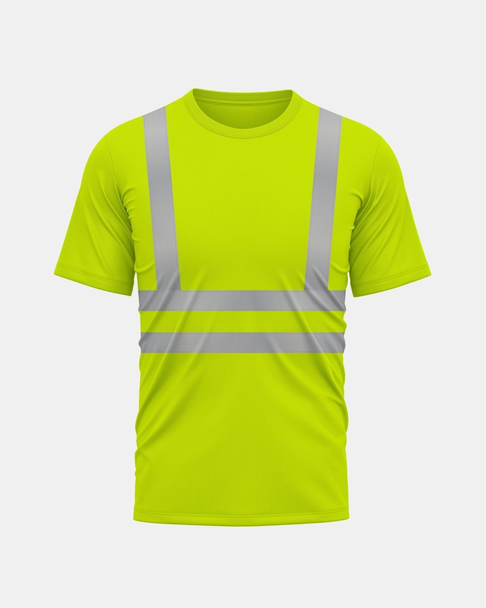 Hi - Viz Reflective Tape T-Shirt (Neon Green/Grey 4)