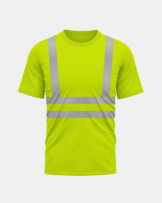 Hi - Viz Reflective Tape T-Shirt (Neon Green/Grey 4)