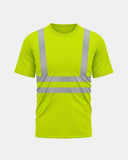 Hi - Viz Reflective Tape T-Shirt (Neon Green/Grey 4)