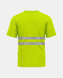 Hi - Viz Reflective Tape T-Shirt (Neon Green/Grey 4)