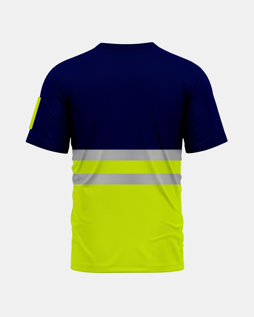 Hi - Viz Reflective Tape T-Shirt (Neon Green/Navy 1)