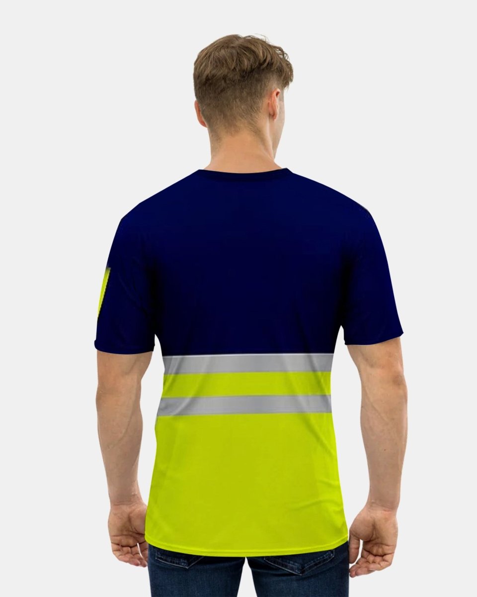 Hi - Viz Reflective Tape T-Shirt (Neon Green/Navy 1)