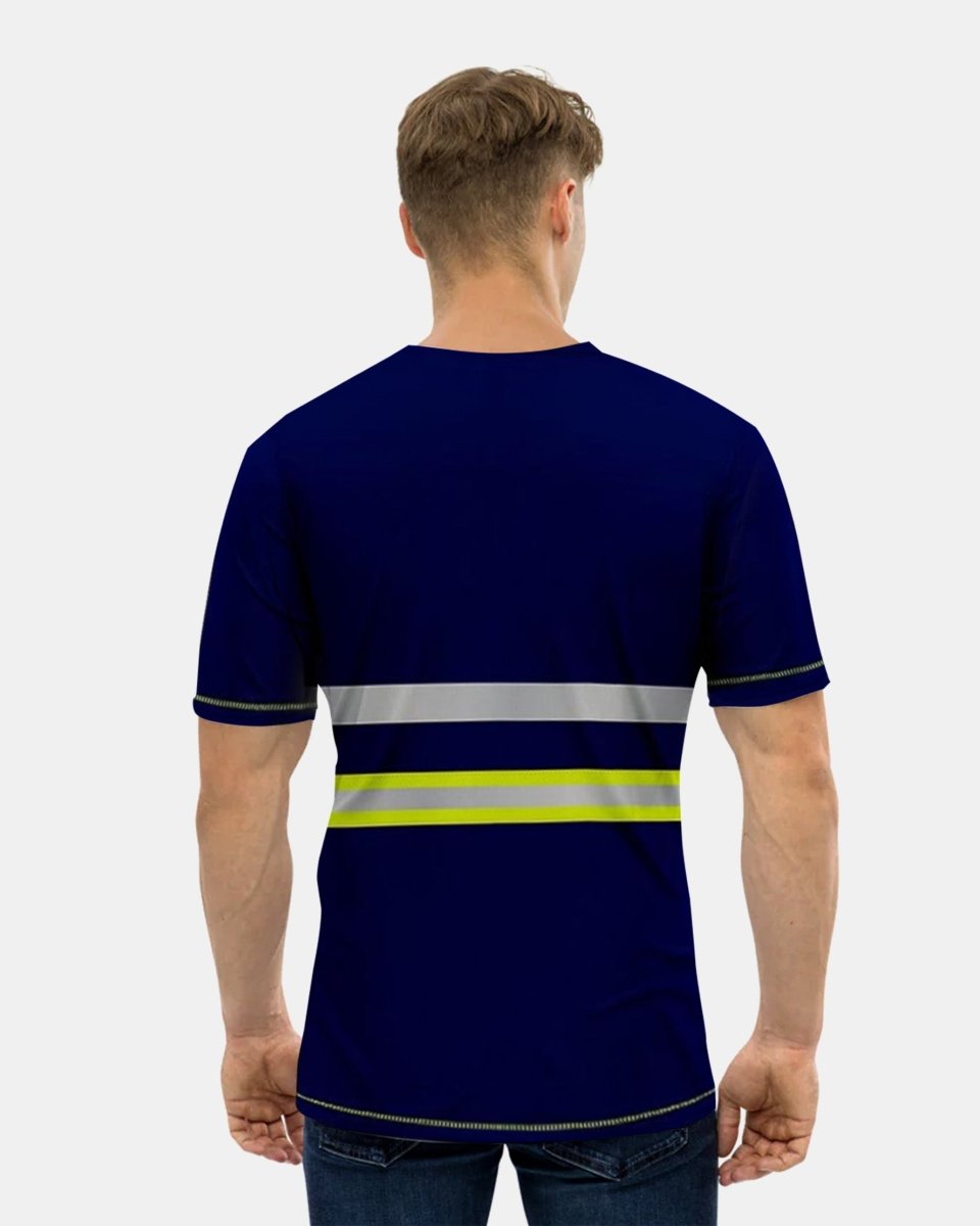 Hi - Viz Reflective Tape T-Shirt (Neon Green/Navy 3)
