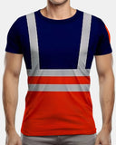 Hi - Viz Reflective Tape T-Shirt (Neon Orange/Navy 1)