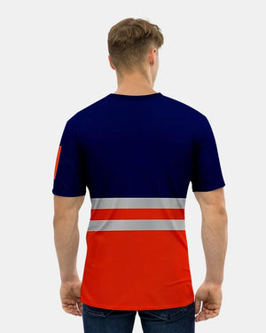 Hi - Viz Reflective Tape T-Shirt (Neon Orange/Navy 1)