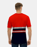 Hi - Viz Reflective Tape T-Shirt (Neon Orange/Navy 2)