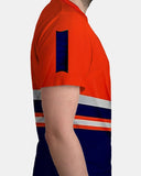 Hi - Viz Reflective Tape T-Shirt (Neon Orange/Navy 2)