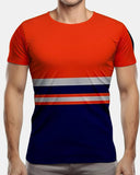 Hi - Viz Reflective Tape T-Shirt (Neon Orange/Navy 2)