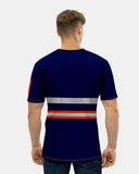 Hi - Viz Reflective Tape T-Shirt (Neon Orange/Navy 3)