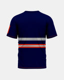 Hi - Viz Reflective Tape T-Shirt (Neon Orange/Navy 3)
