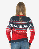 Hoho Reindeer Tree Navy Womens Xmas Jumpers