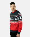 Hoho Reindeer Tree Navy Xmas Jumpers