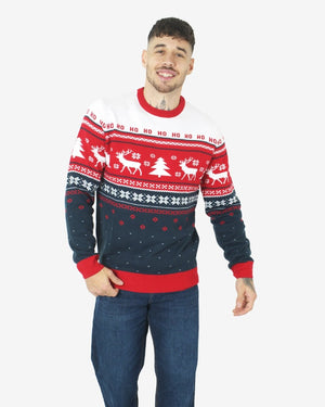 Hoho Reindeer Tree Red Xmas Jumpers