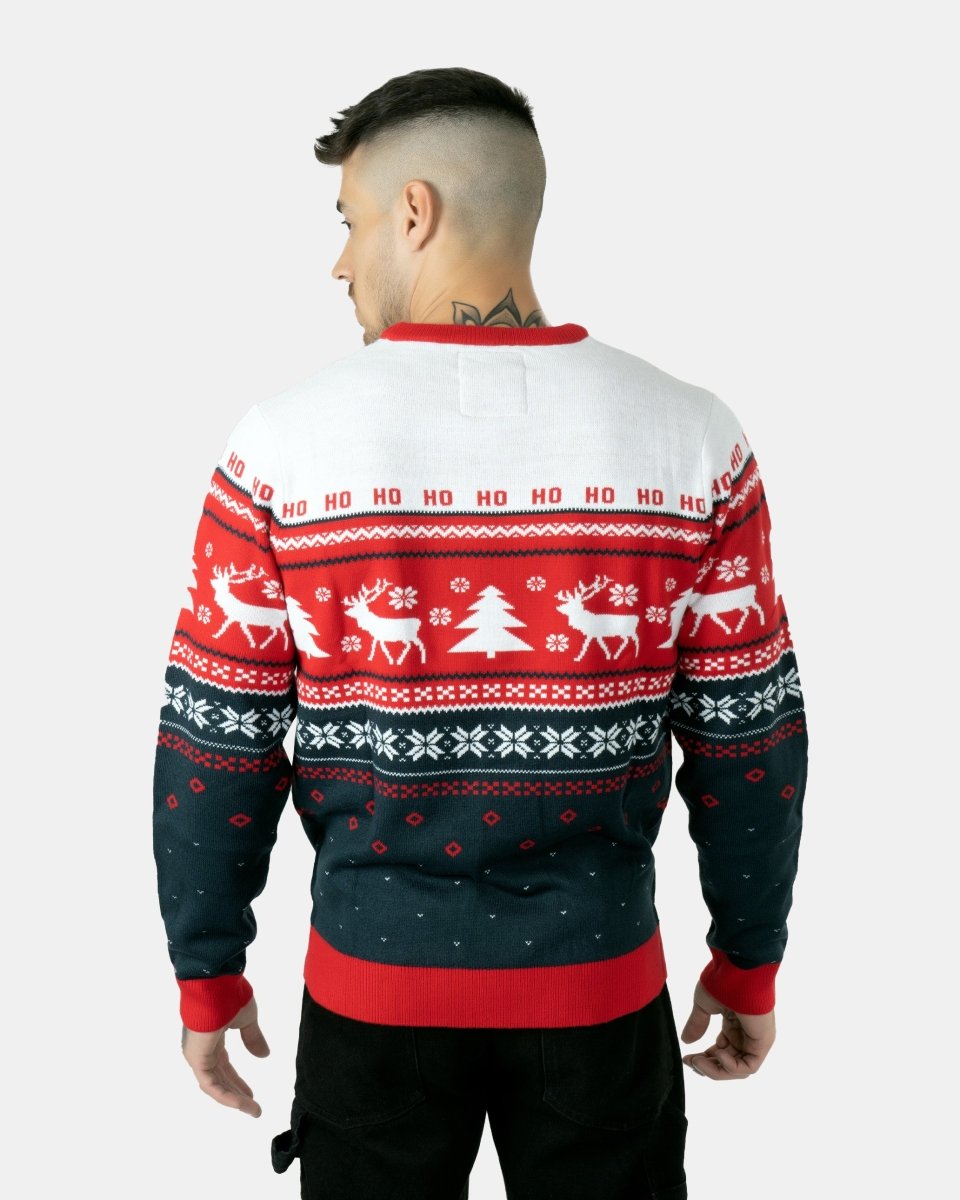 Hoho Reindeer Tree Red Xmas Jumpers